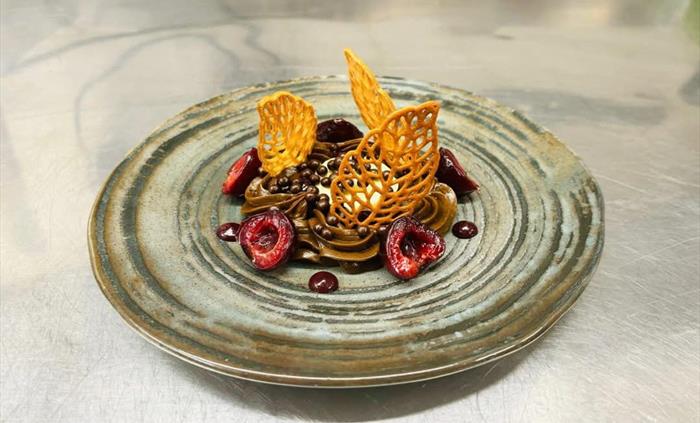 Coffee, chocolate, cherries & mascarpone